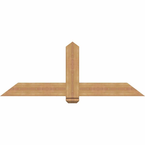 Ekena Millwork Eugene Smooth Timber Gable Bracket, Western Red Cedar, 60"W x 22"H x 3 1/2"D x 5 1/2"F, 9/12 Pitch GBW060X22X0406EUG00SWR - main